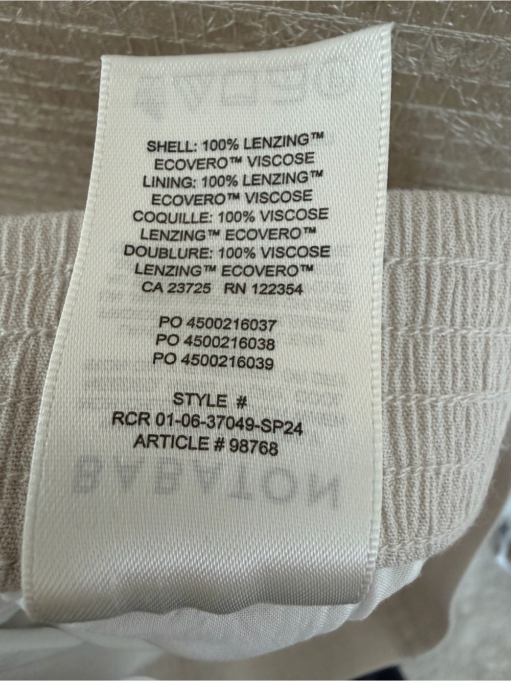 Aritzia Babaton ECOVERO™ Relaxed Straight-Leg Pants - Cream/Ivory - Size Small - Picture 9 of 16